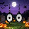 Halloween Gothic Spider Pendant Earrings with Time Gem