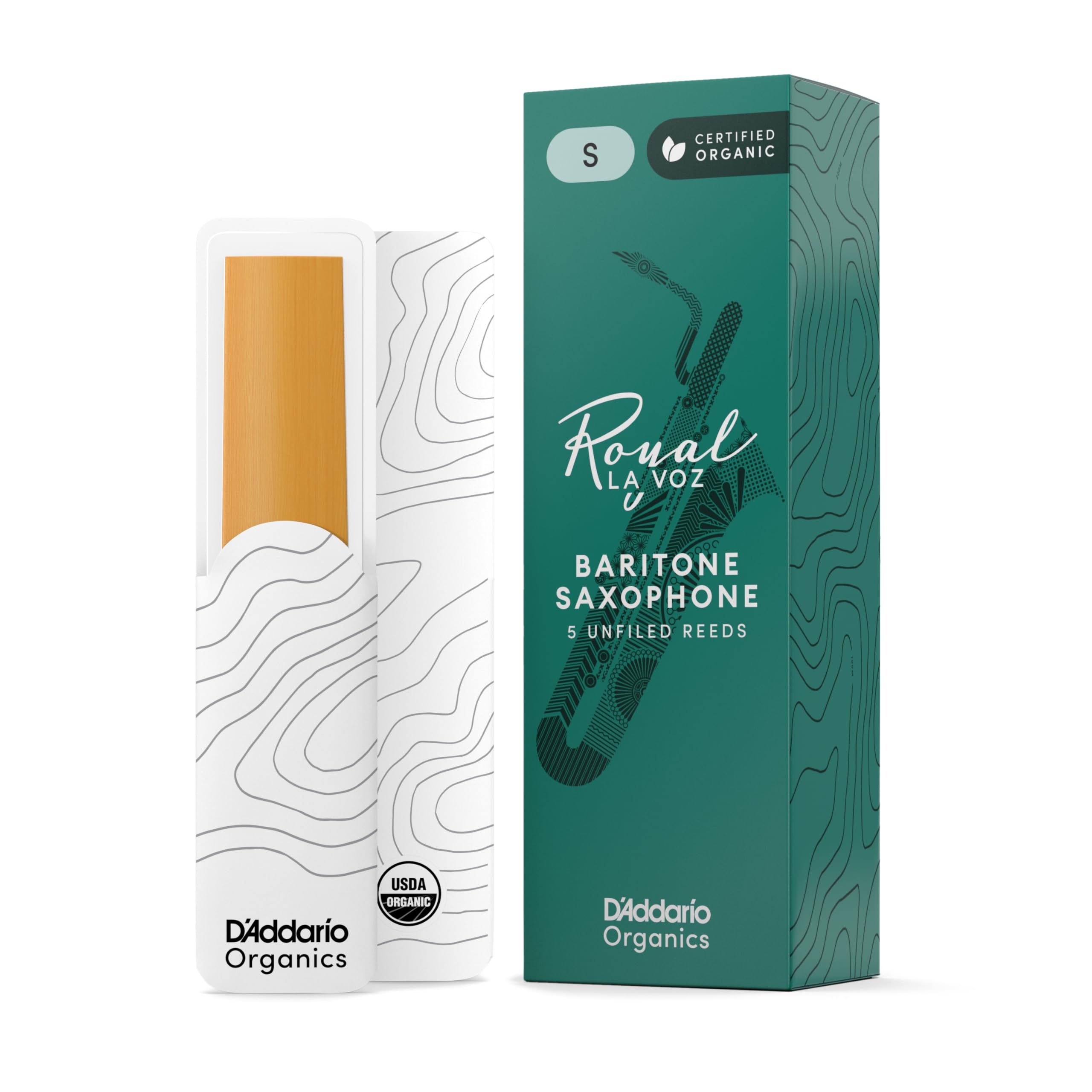 Трости для баритон-саксофона WoodWinds LA VOZ RLC05SF D Addario D Addario [Твердость Мягкая] 5 шт.