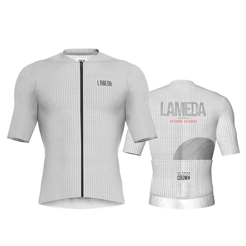 Lampaida Men's Quick-Dry Cycling Jersey - Summer Short Sleeve, Breathable Sportswear