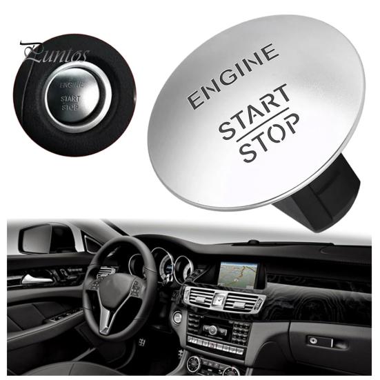 for Mercedes Benz Start Switch Button Engine Stop Benz, Car Push Metal Panel Butto Starter Switch, Button, Replacement Accessory