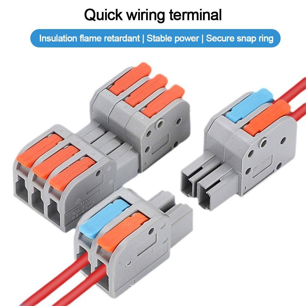 

Міні-швидкий клемний блок Універсальні компактні з’єднувальні електричні роз’єми Швидкий електричний роз’єм 3P1