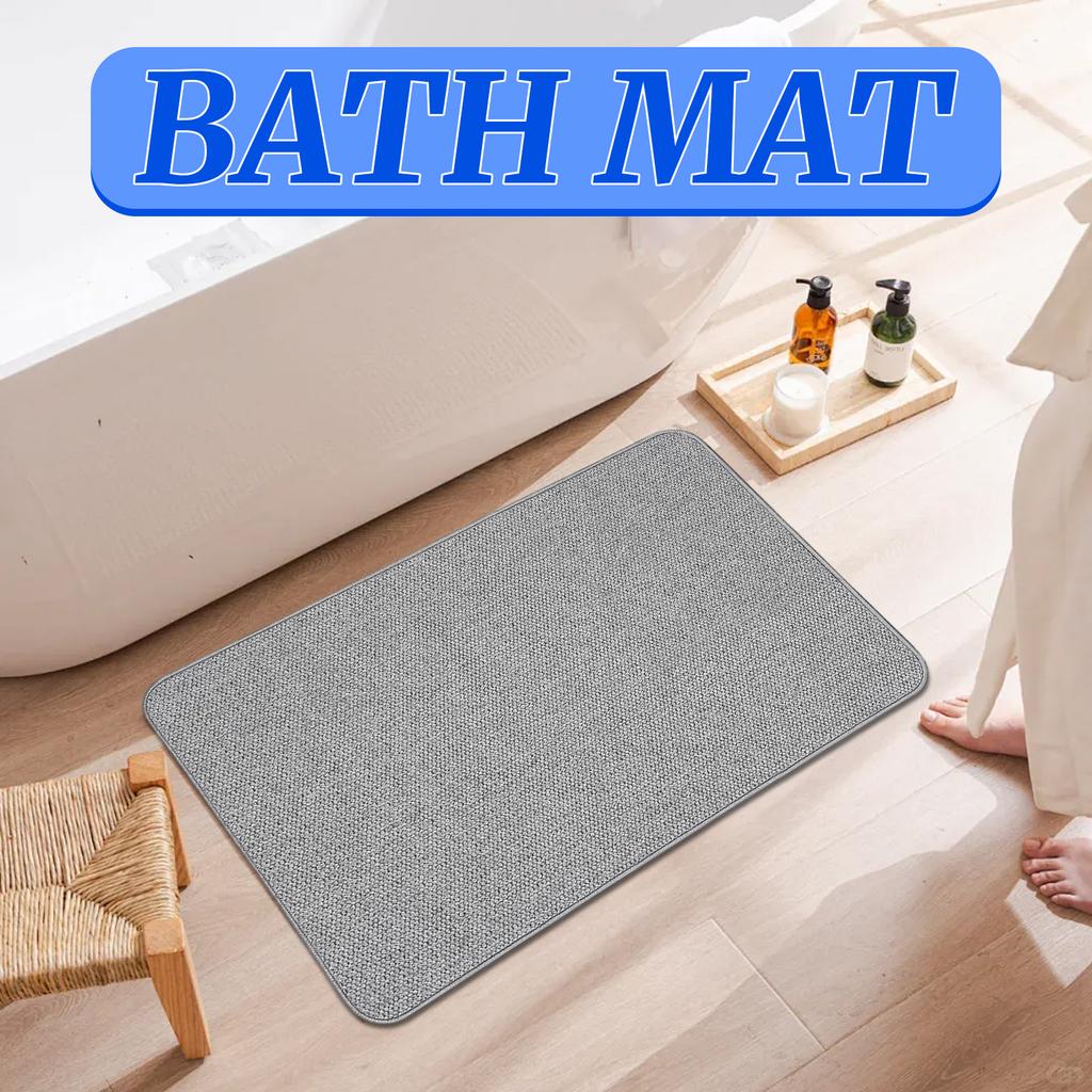 Super Absorbent Bathroom Mat, Bathroom Rug Rubber Backing Non-slip, Quick Drying And Machine Washable, Comfortable Cloth Bathroom Mat