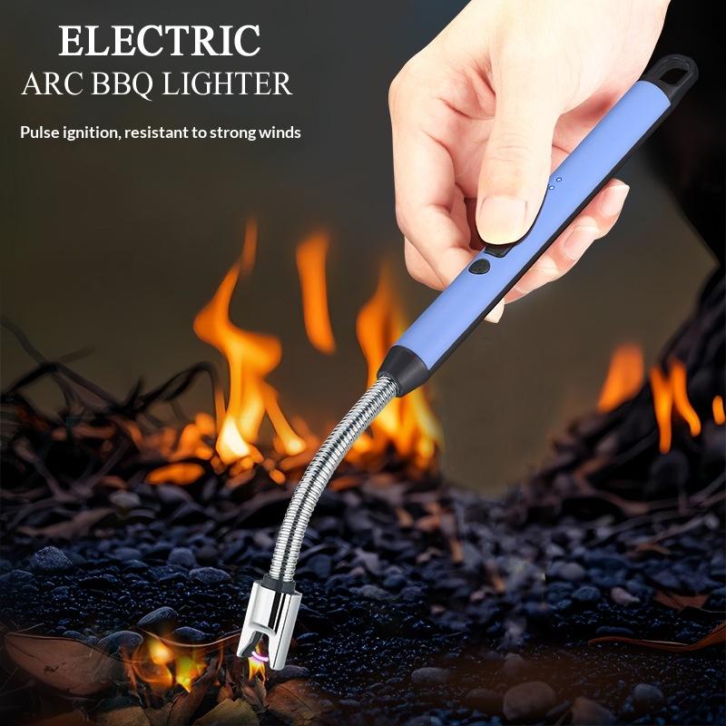 Kitchen Usb Electric Arc Lighter Rechargeable Windproof Bbq Flameless Plasma Candle Long Lighters Hose Gas Stove Ignition Gun