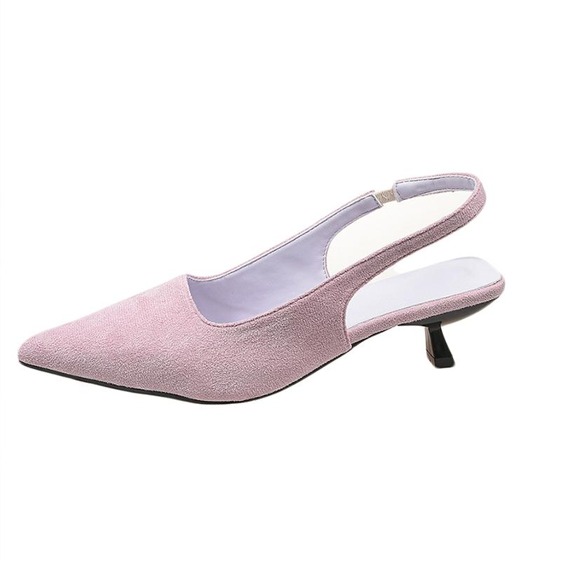 Fashion Pointed Toe Women Sandals Dress Elegant Shoes Cozy Mid Heels Pumps Woman Fashion Slippers 2025 Trend Summer Zapatillas De Mujer