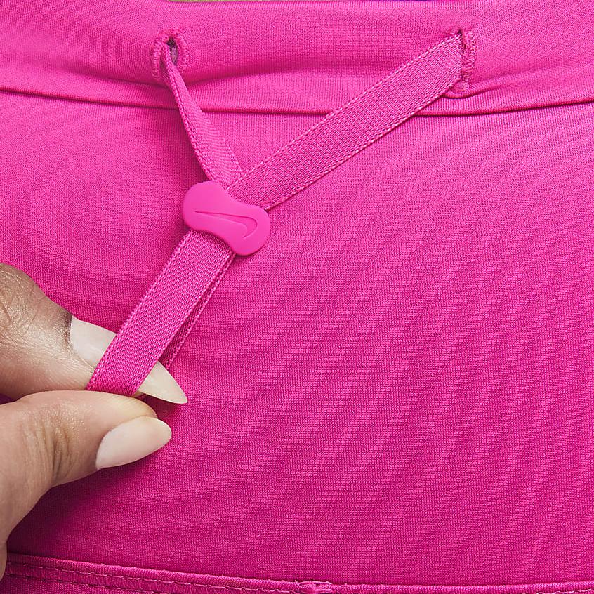 Nike Solid Color Brand Logo High Waist Fitness Pants Women Bottoms Deep-Pink DQ5636-623