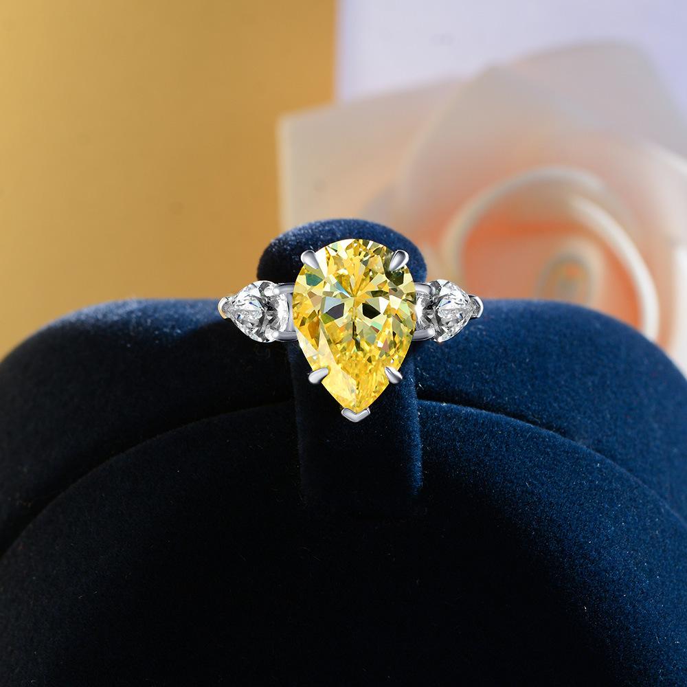 Gica Gema Silber 925 Schmuck Klassische Personalisierte Wasser Tropfen blau Ring Für Frauen Weibliche Edlen Schmuck Modische High Grade Geschenk Hochzeit Engagement