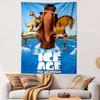 Ice Age The Meltdown Tapestry Wall Hanging, Sid Manny Diego Cartoon Movie Art, Fun Family Wall Decor for Kids Bedroom Playroom