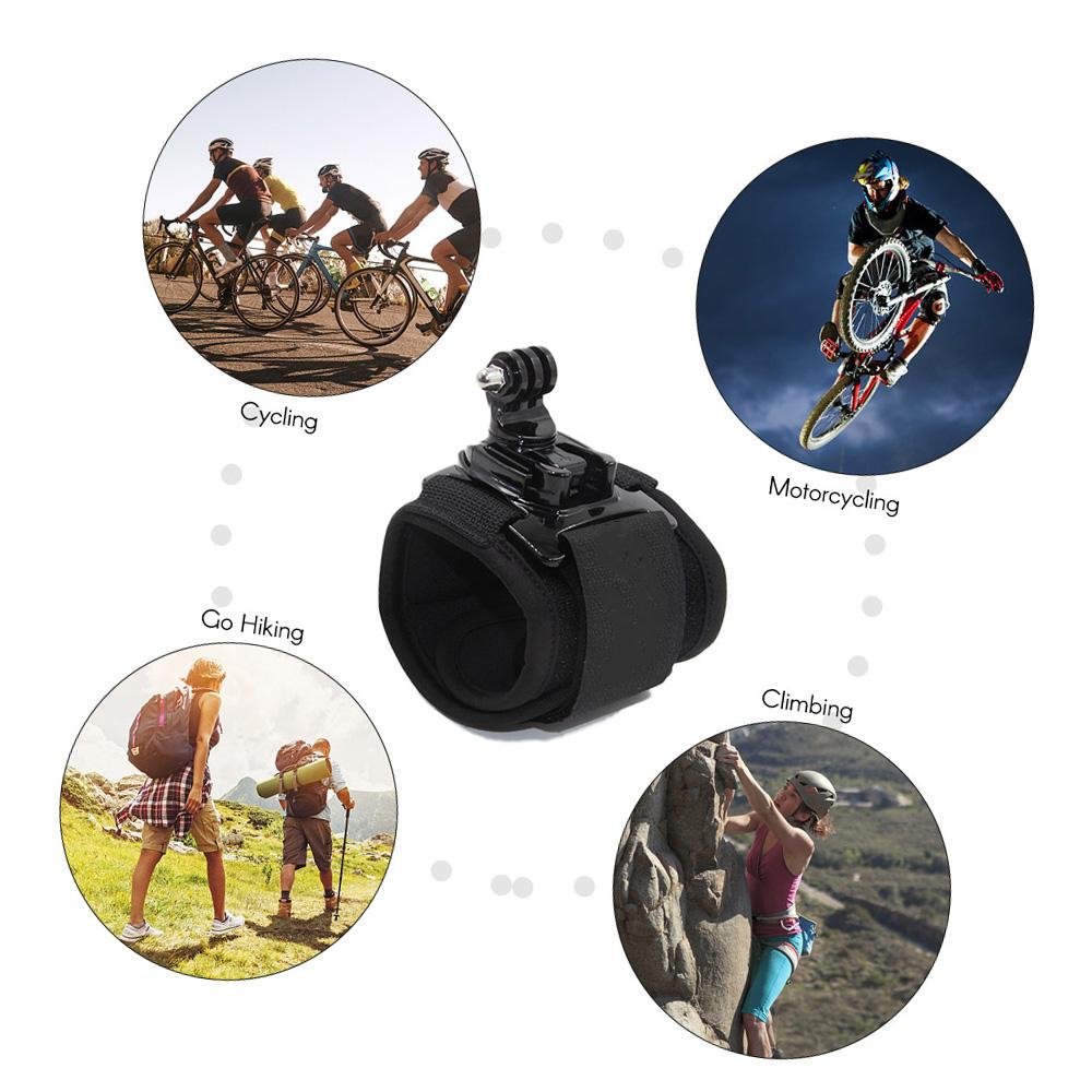 360 Degree Rotatable Wrist Strap Arm Mount Band Holder for Cycle Motorcycling Mount Outdoor Activities for GoPro Hero