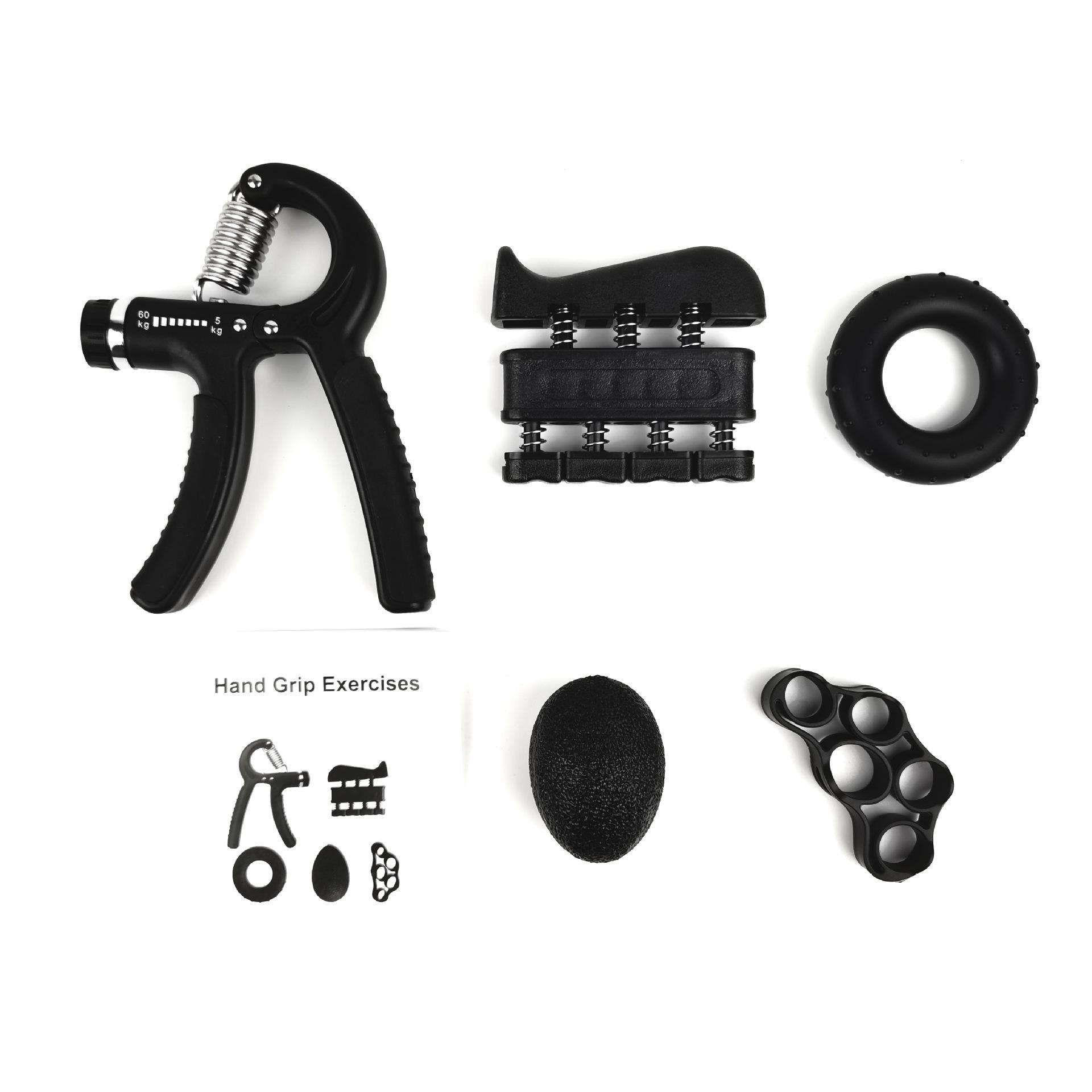 Seven-Piece Hand Gripper Set with Counter (10-100kg) - Grip Strength Trainer and Grip Rings