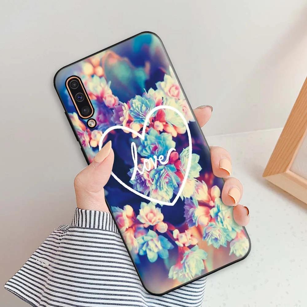 Für Samsung Galaxy A50 Hülle Für Samsung A50s A30s Handyhüllen Für Samsung A50 Blumen Silikon Weiches TPU Fundas A 50 A30 S Bumper