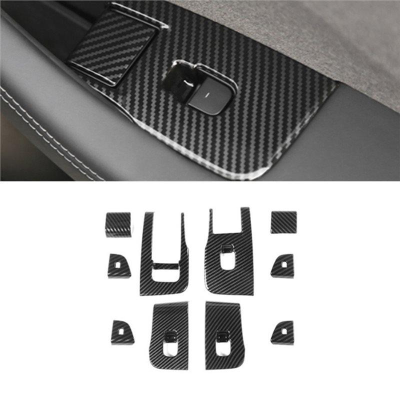 Car Window Control Switch Car Door Armrest Trim Panel Trim Sticker For Tesla Model 3 Highland 2024+