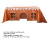 Yousheng Gingerbread House Christmas Tablecloth Reusable Rectangle Table Cover with Playful Cut-Out Windows Holiday Playhouse Table Tent for Kitchen