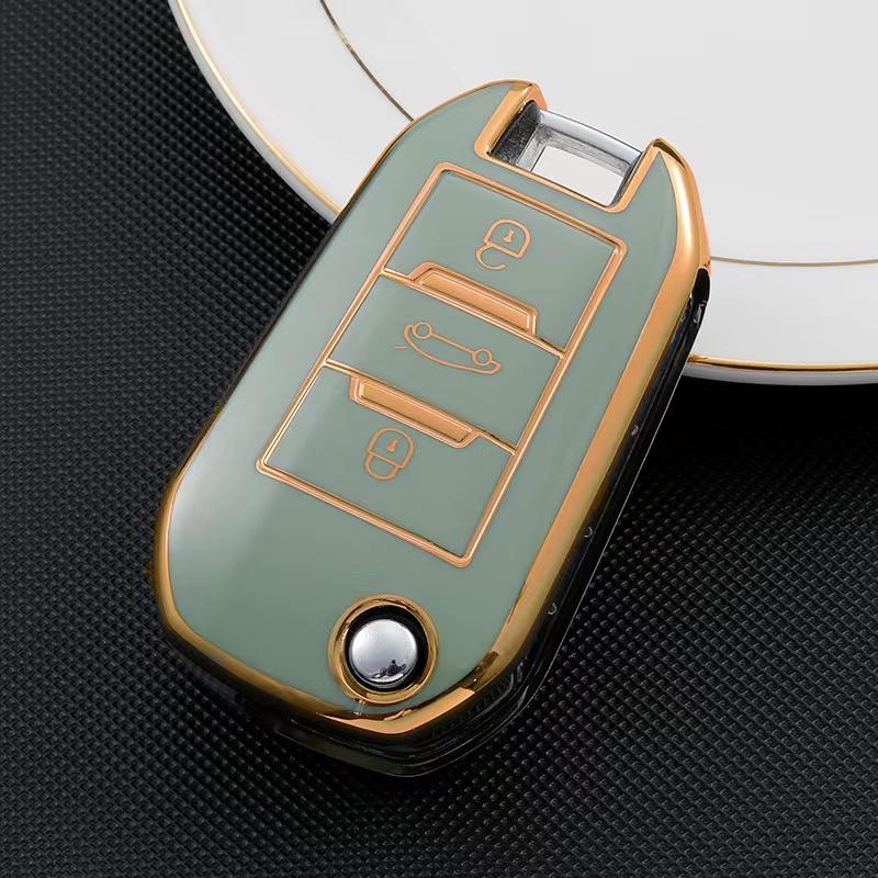 TPU Car Remote Key Case Cover Shell For Peugeot 208 107 206 306 307 308 2008 3008 4008 5008 RCZ Citroen C1 C2 C3 C4 C5 CACTUS C8