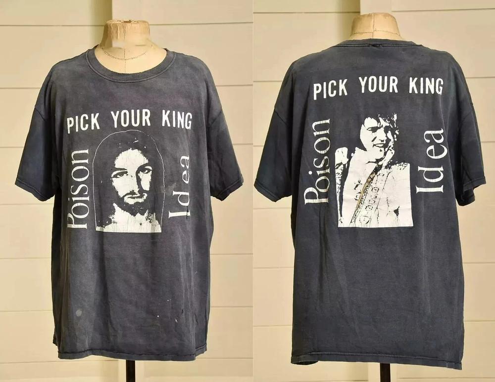 

Poison Idea Pick Your King Повторний Чорний Бавовняний Футболка Повний Розмір S-5XL Унісекс Футболка XXXL