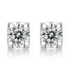 6.5mm Four Prong Moissanite Stud Earrings S925 Sterling Silver  D VVS1 Fine Jewelry  For Men Women