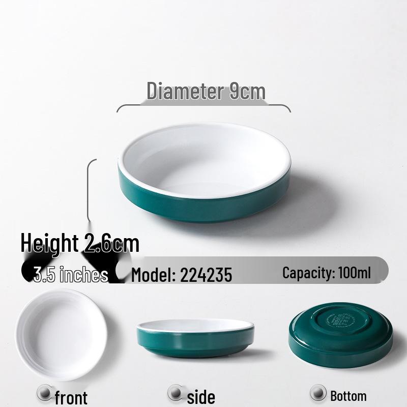 A5 Melamine Imitation Porcelain Small Steamed Vegetable Bowl, Round Plastic Tableware.