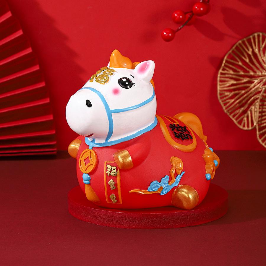 

2026 Year of the Horse Piggy Bank: Get Rich Quick New Year Gift & Desktop Ornament Deposit Only