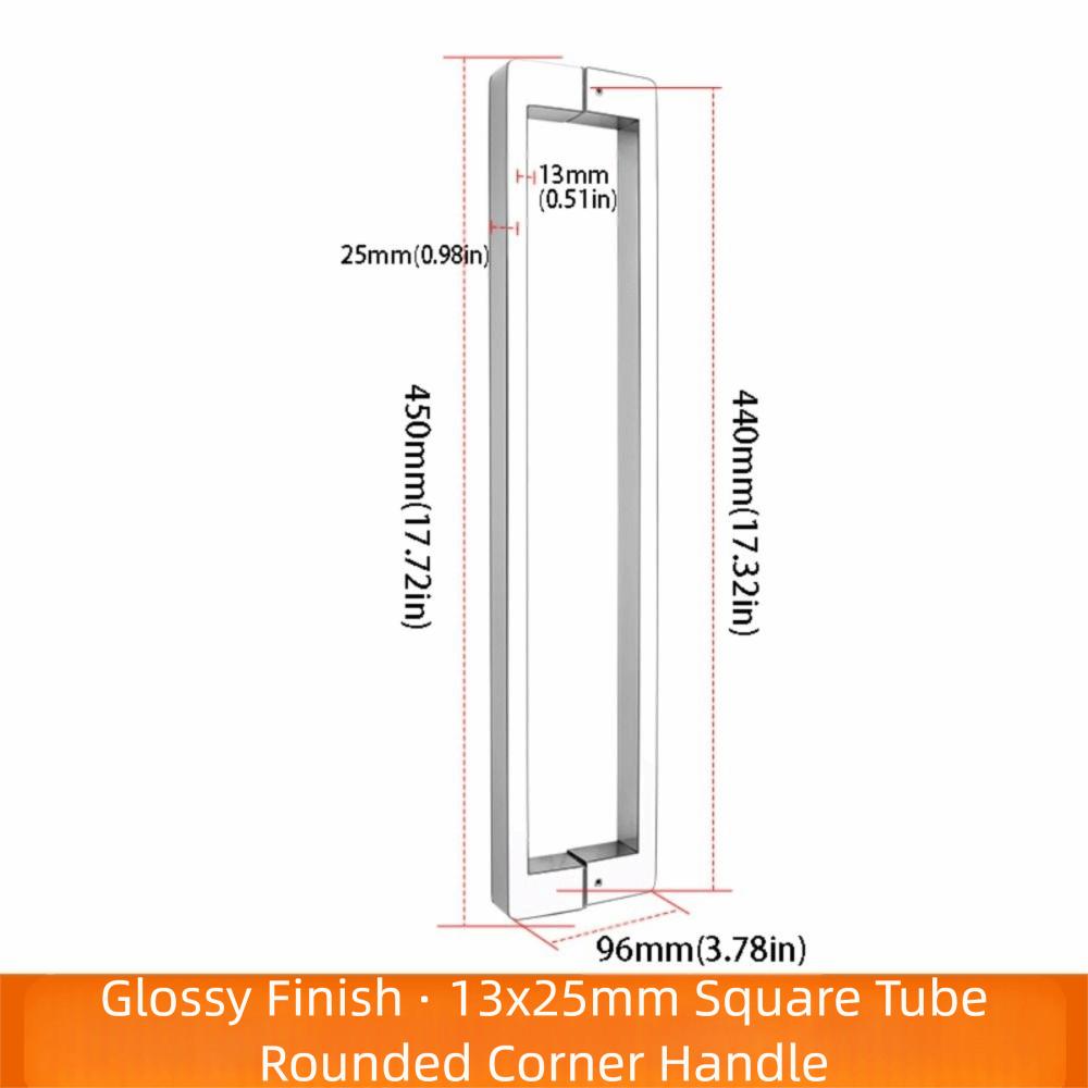 304 Stainless Steel Shower Room Handle Thickened Design Bright Black Finish Bathroom Handle High-End Atmosphere Copper Core