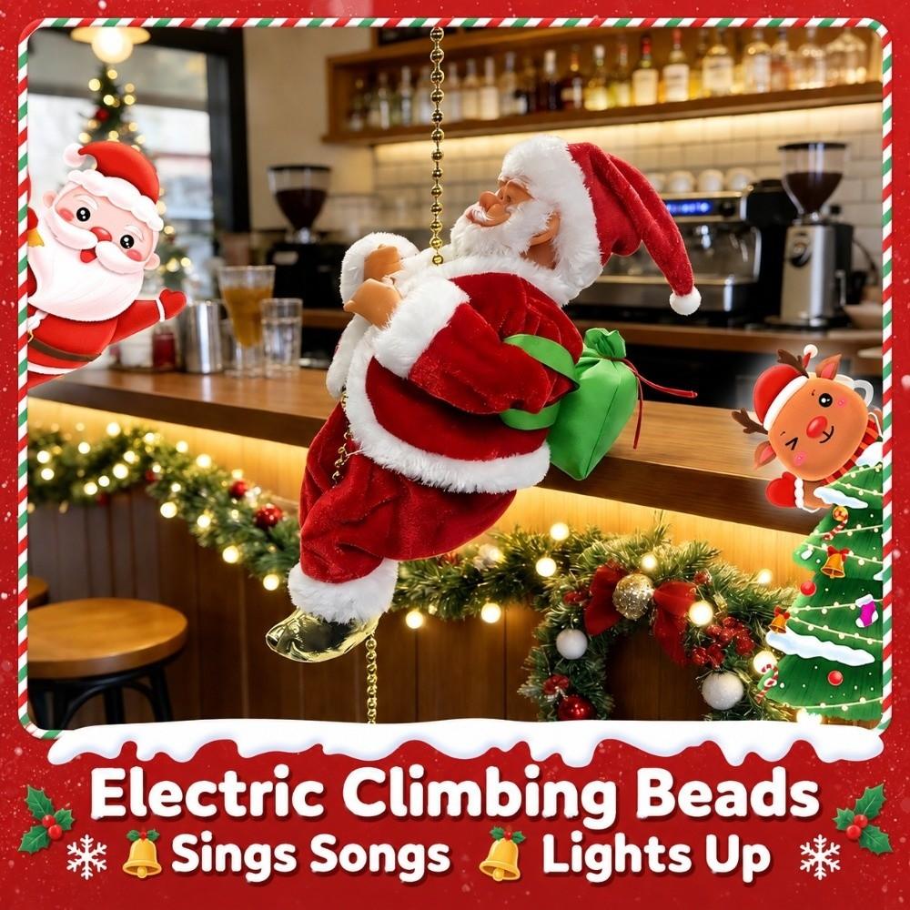 Glowing Light Santa Claus Hanging Ornament Singing Santa Claus Ornament  Home Holiday Decor