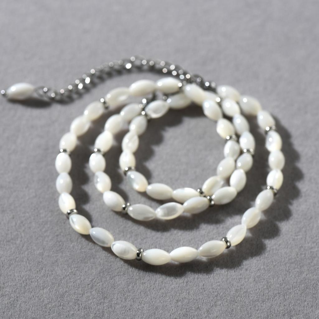 Simple And Fashionable Commute Must Enter Irregular Design Horseshoe Luo Beaded Collarbone Chain Temperament Versatile Necklace