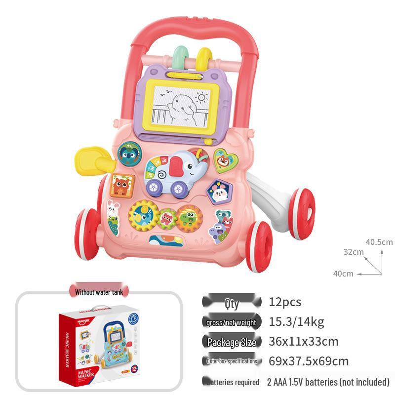 

Интерактивная игрушка-ходунки для малышей с музыкой, защита от опрокидывания, для возраста 6-18 месяцев