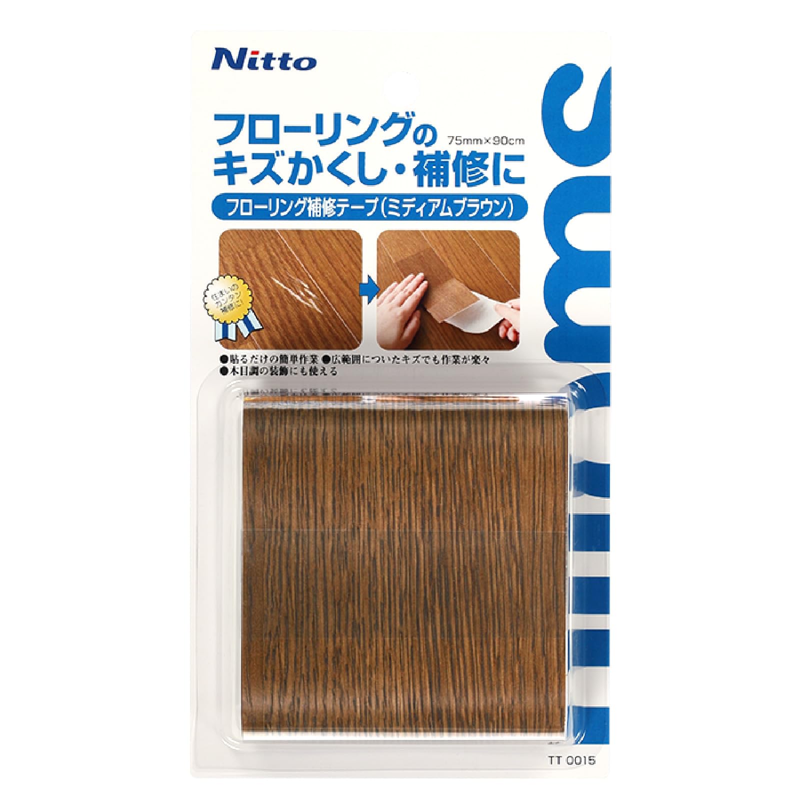 Nitoms Flooring Repair Tape Scratch Hiding Repair Wood Grain Brown One Size коричневый