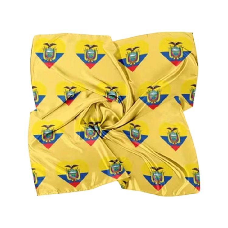 Pohodlná sportovní bandana s výraznou grafikou státní vlajky Vlastenecký potisk Šátek Perfektní jako doplněk do vlasů nebo šátek na krk yellow