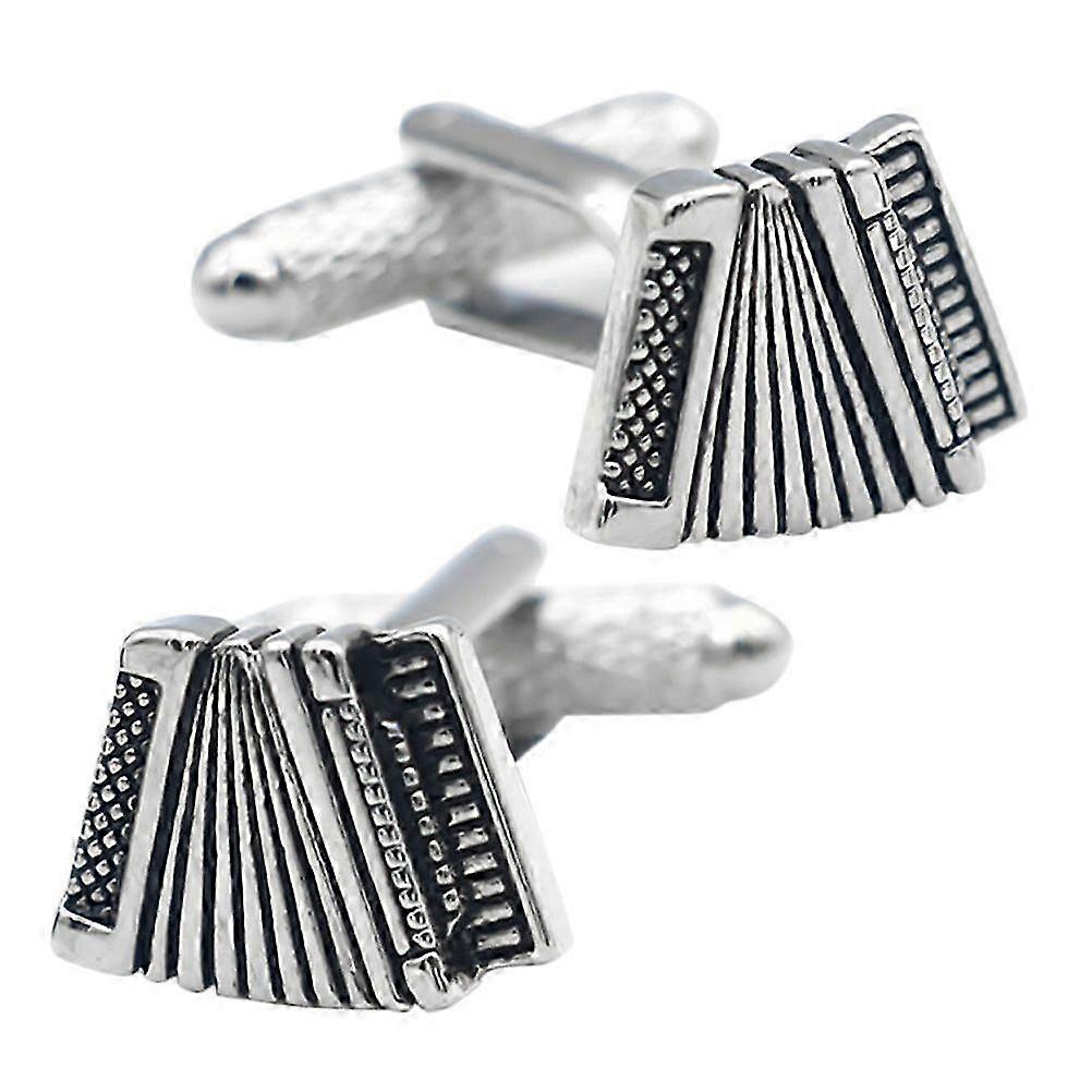 2pcs Men's Tuxedo Shirt Accordion Cufflinks Shirt Accessory