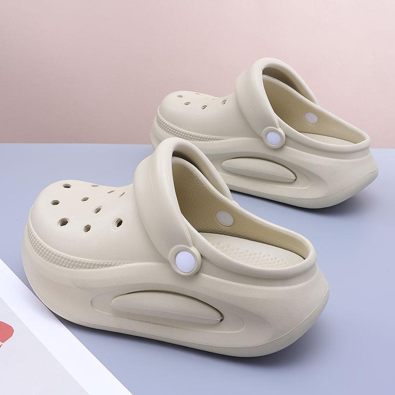 

Летние толстоподошвенные увеличивающие рост, женские уличные спортивные нескользящие сандалии, пляжные шлепанцы с закрытым носком 35/36