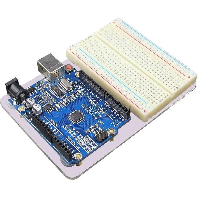Acryl Transparente Grundplatte & Klemmenoptimierer Steckplatine für Arduino UNO R3