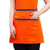 Taller Waiter Kitchen Apron With Pockets Restaurant Apron Fashion Waterproof Apron  Restaurant Use