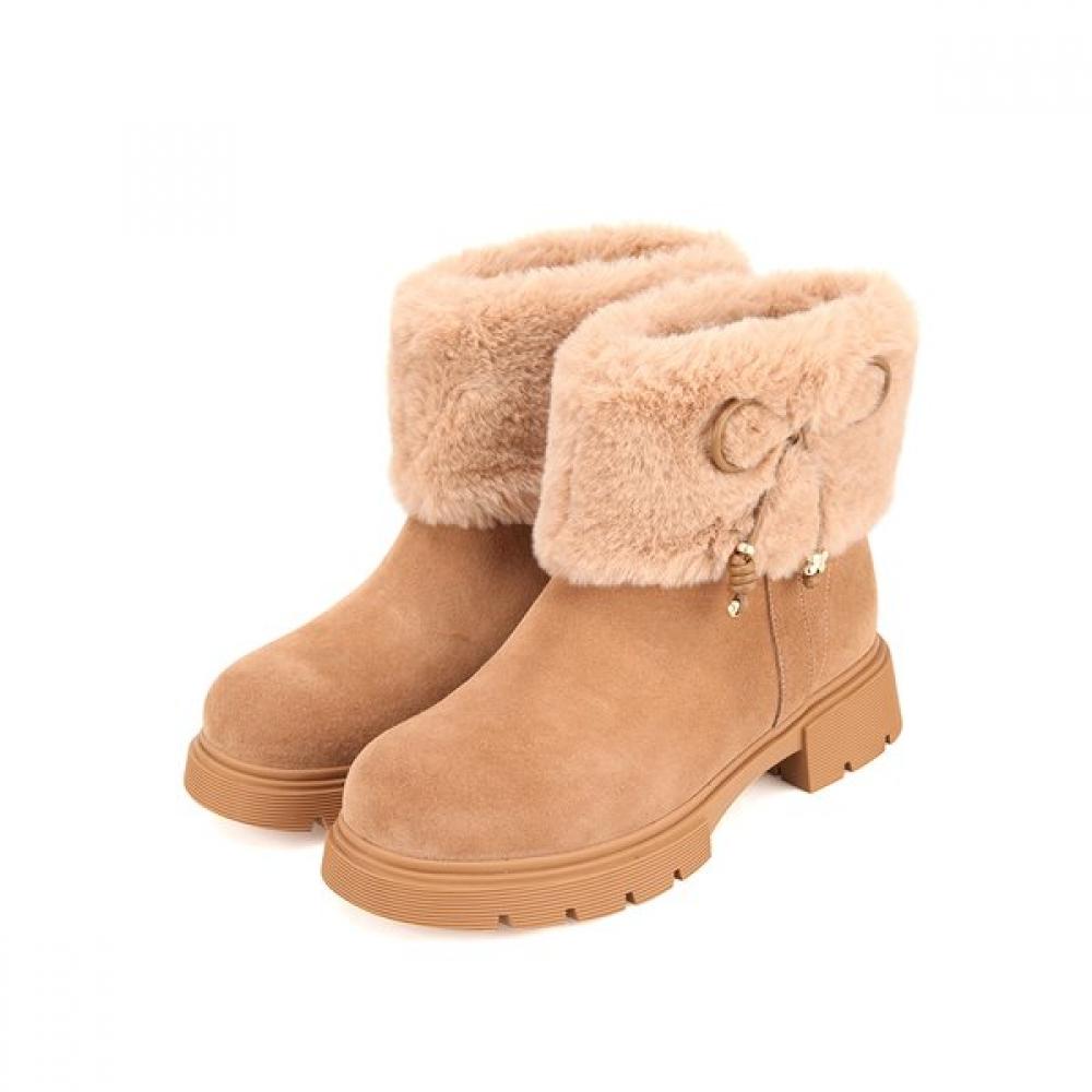 Barbara Leather Snow Fur Boots Bbh880be 250mm