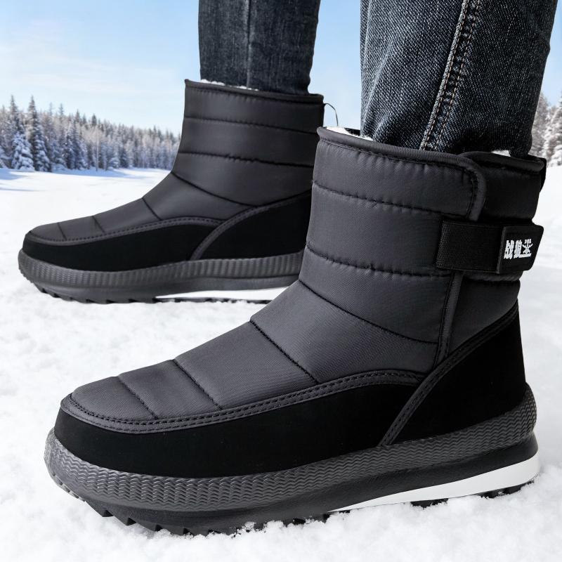 New Men's Winter Boots Warm Plush Snow Boots High Quality Waterproof High-Top Men's Ankle Shoe Outdoor Men Hiking Boots Sneaker