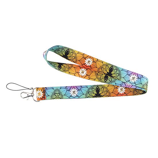 Lanyard Rope Double-sided Printed Delicate Patterns Wear-resistant Non-fading Fine Workmanship Hanging Items Portable Geometric Pattern