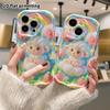 Phone Case: 2D Flat Design Suitable for iPhone 18 17 16 15 14 13 Pro Protective Case, Curly Little Lamb, Perfect Christmas and Halloween Holiday Gift