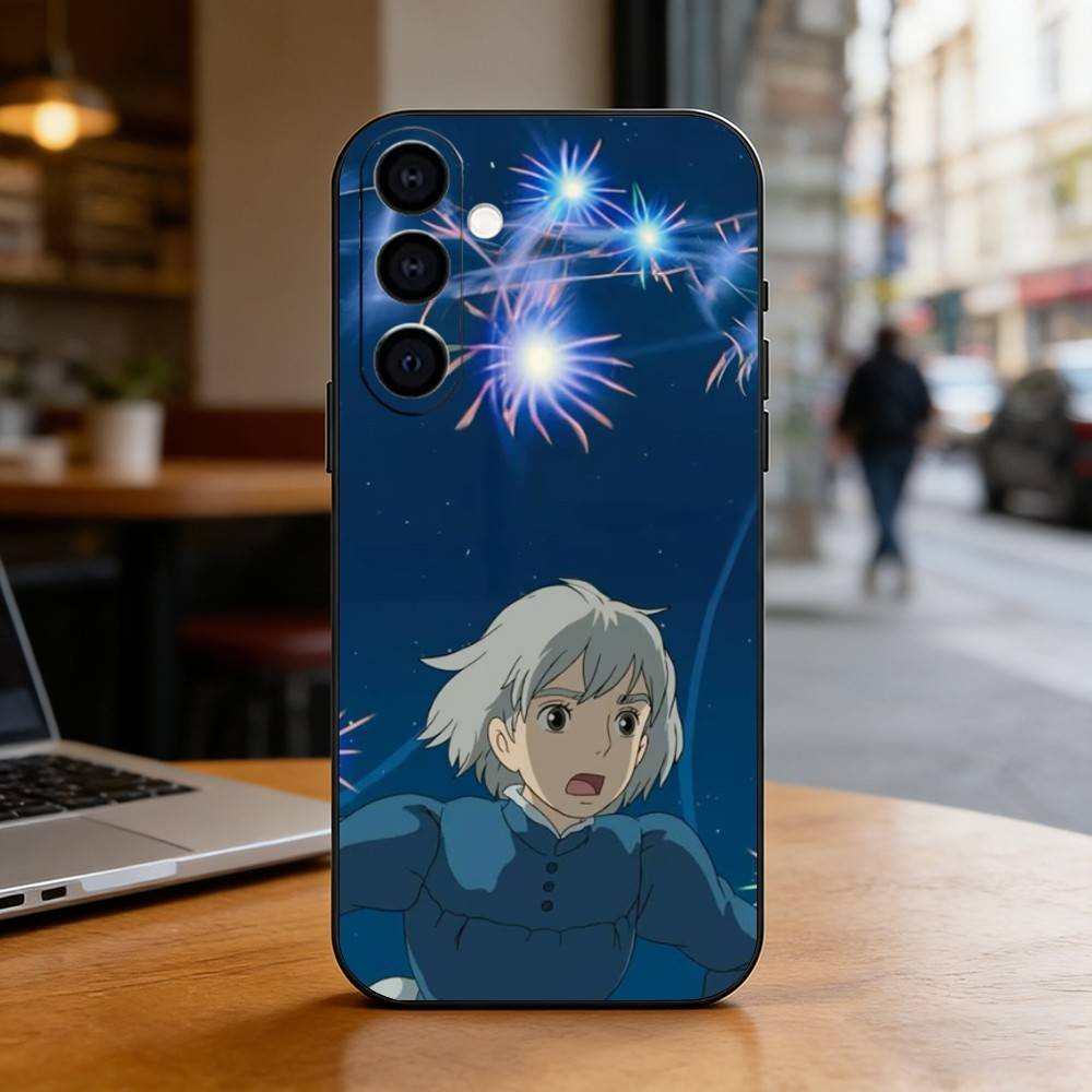 Howl's Moving Castle Sophie Phone Case Black Silicone Soft For Samsung Galaxy A73,A72,A71,A70,A53,A52,A51