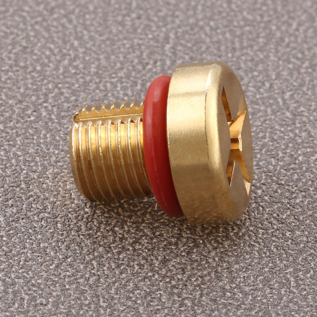 1Pc Brass Car Coolant Water Tank Expansion Drain Screw Plug 17111712788 11537793373 for BMW 128i 135i 318i 318ti 320i X5 X6 Z4 Oil Drain Plugs 3