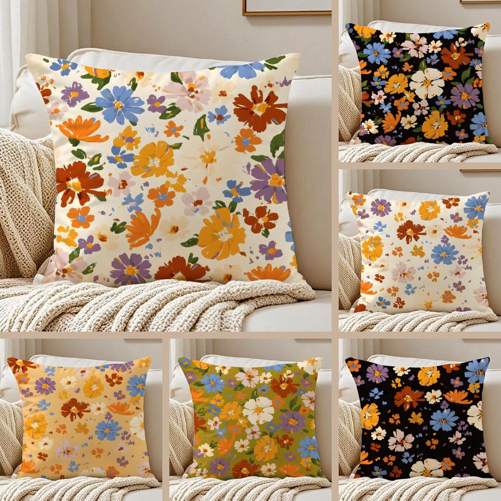 Elegant And Beautiful Flowers Cushion Cover Pillowcase Antidustmite living Room Sofa Decor Cushion Room