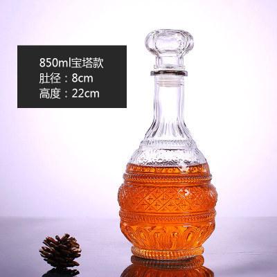 250-1000ml Bottiglia di Vetro Trasparente di Alta Qualità Dispenser per Whisky Bottiglia Creativa per Vino Rosso per Liquori Scotch Bourbon