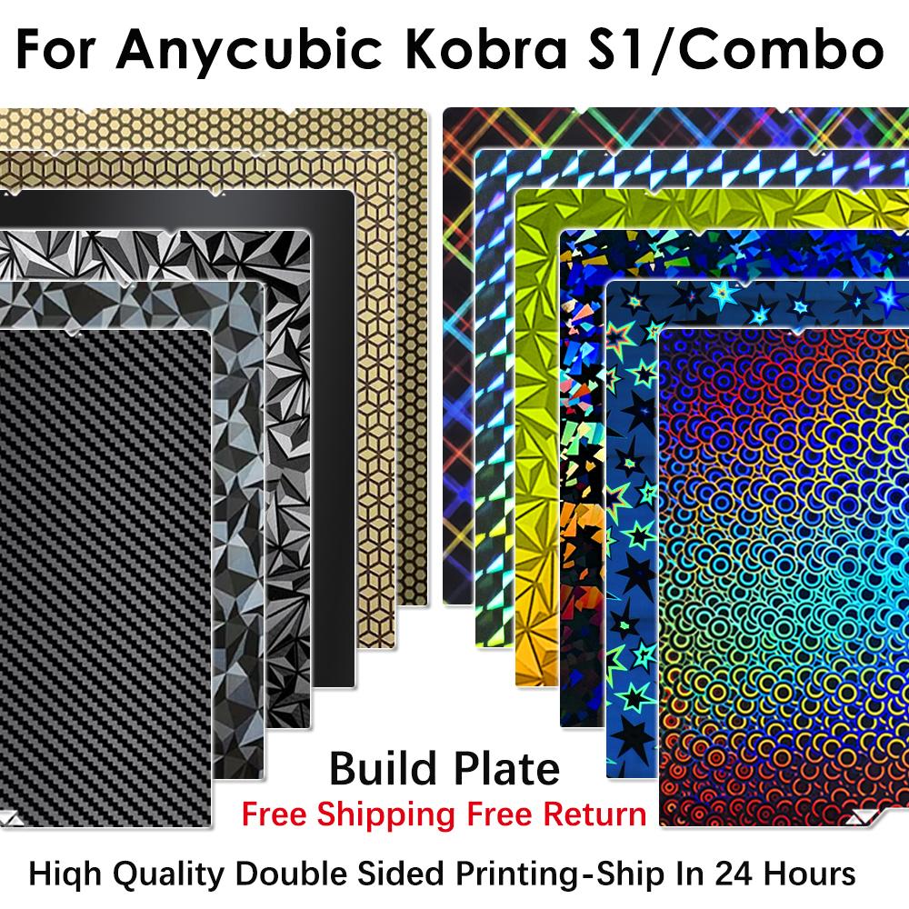 Für Anycubic Kobra S1 Bauplatte Upgrade Glatte Kobra S1 Bauplatte 250*250 Heizbett Pei Wabenstruktur Doppelseitig Kobra S1 Zubehör