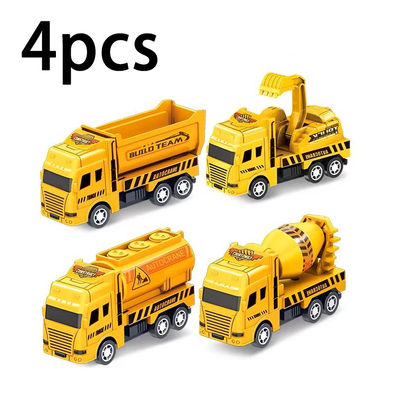 

1 шт. образовательные машинки для детей, игрушечные машинки с оттягивающимся механизмом, модель инженерной машины-воина, четыре мини-машинки