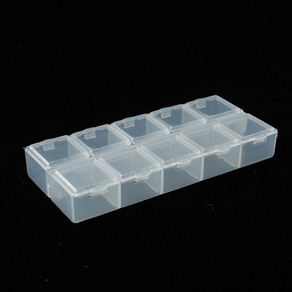 Practical 10 Grids Plastic Storage Box Perfect for Craft Parts and Chips