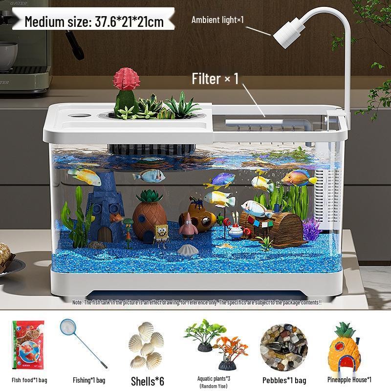 SEE KEAN Desktop Aquarium Fish Tank with Filter & Oxygenation