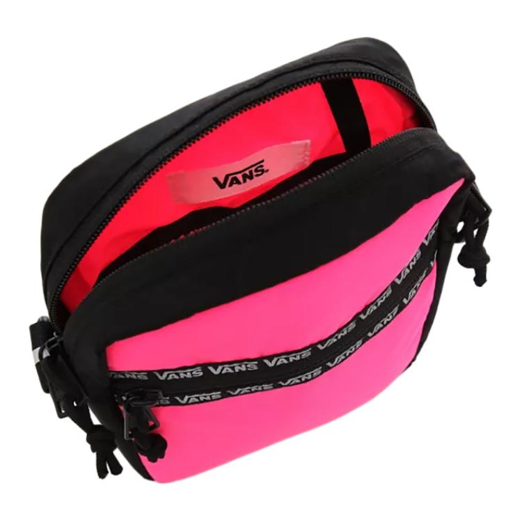 Vans After Dark Glow In The Dark 3M Reflective Letter Fashion Universal Nylon Crossbody Bag Unisex bags Pink Black VN0A4A1SZVX