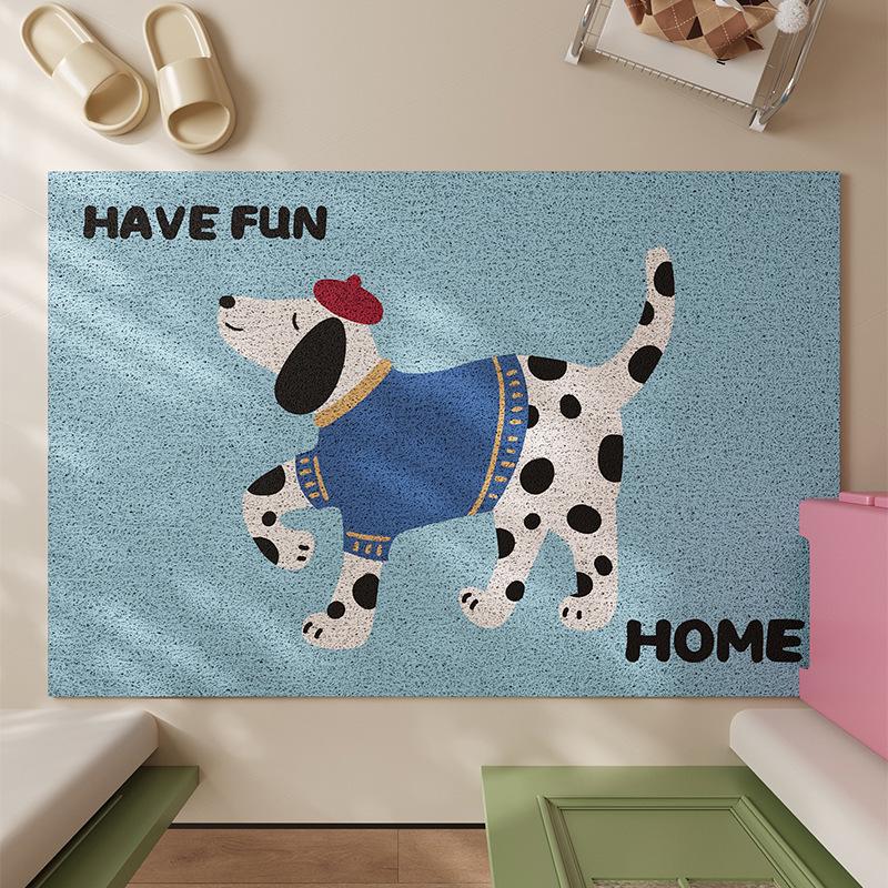 

Cartoon Entry Door Mat - Dirt & Wear-Resistant, Mud Scraper, Anti-Slip PVC, Cuttable Coil Design 40*60cm