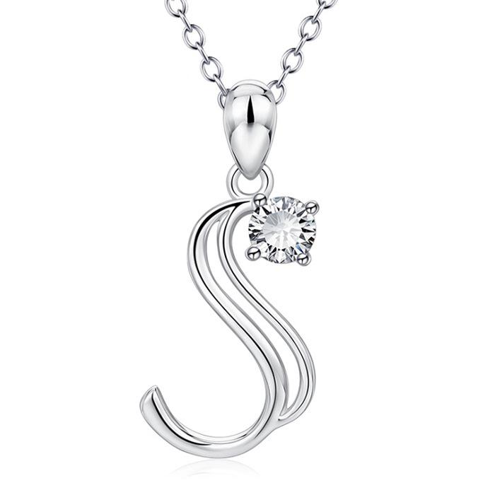 Fashionable 26 Letter Rhinestone Necklace Elegant Personalized Pendant Choker Stylish Versatile Jewelry Accessory For Women