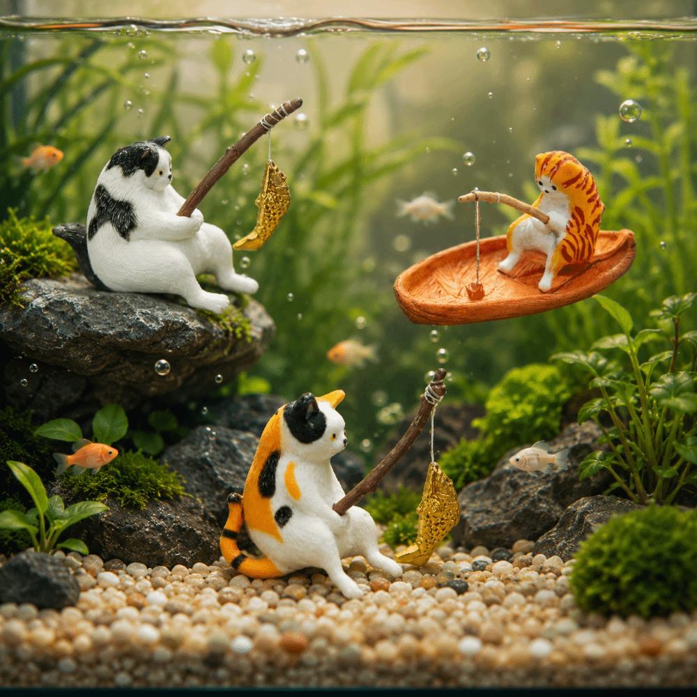 2PCS Floating Look Micro Landscape Decoration Creative Aquarium Ornament Fish Tank Ornaments Home