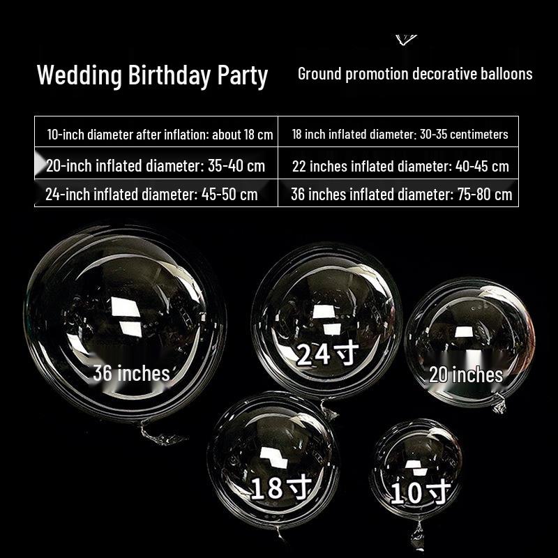 Clear Bobo Balloon Set: 18 , 24 , 36 for Festival Party Decorations