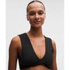 Lululemon RiBBed Nulu Twist Front V NeCk Bra  Light Support  B C Cup BlaCk