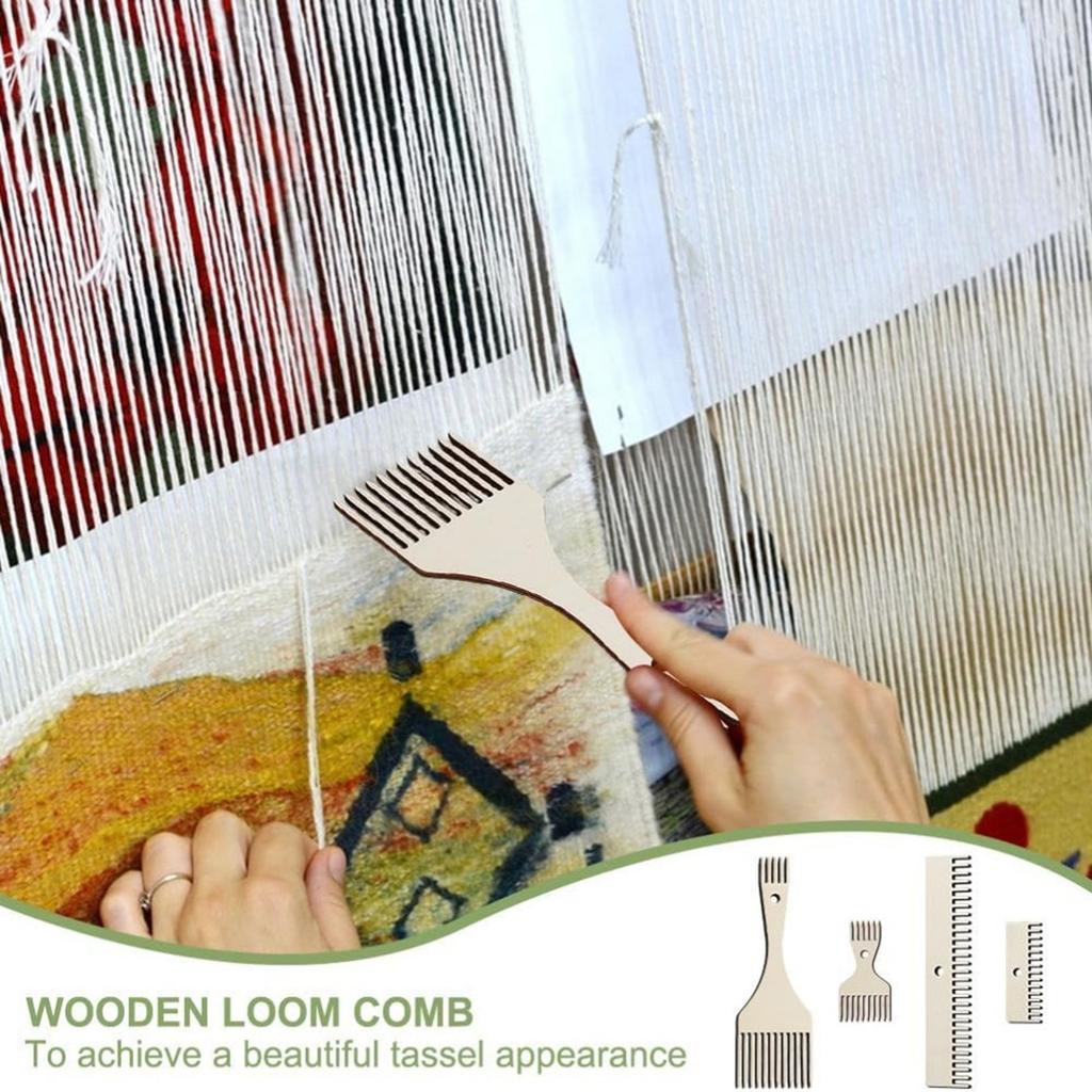 8Pcs Wooden Weaving Tool For Yarn Projects And Fiber Art Creations